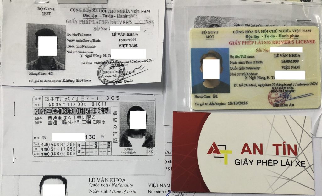 đổi bằng lái xe Nhật Bản sang Việt Nam